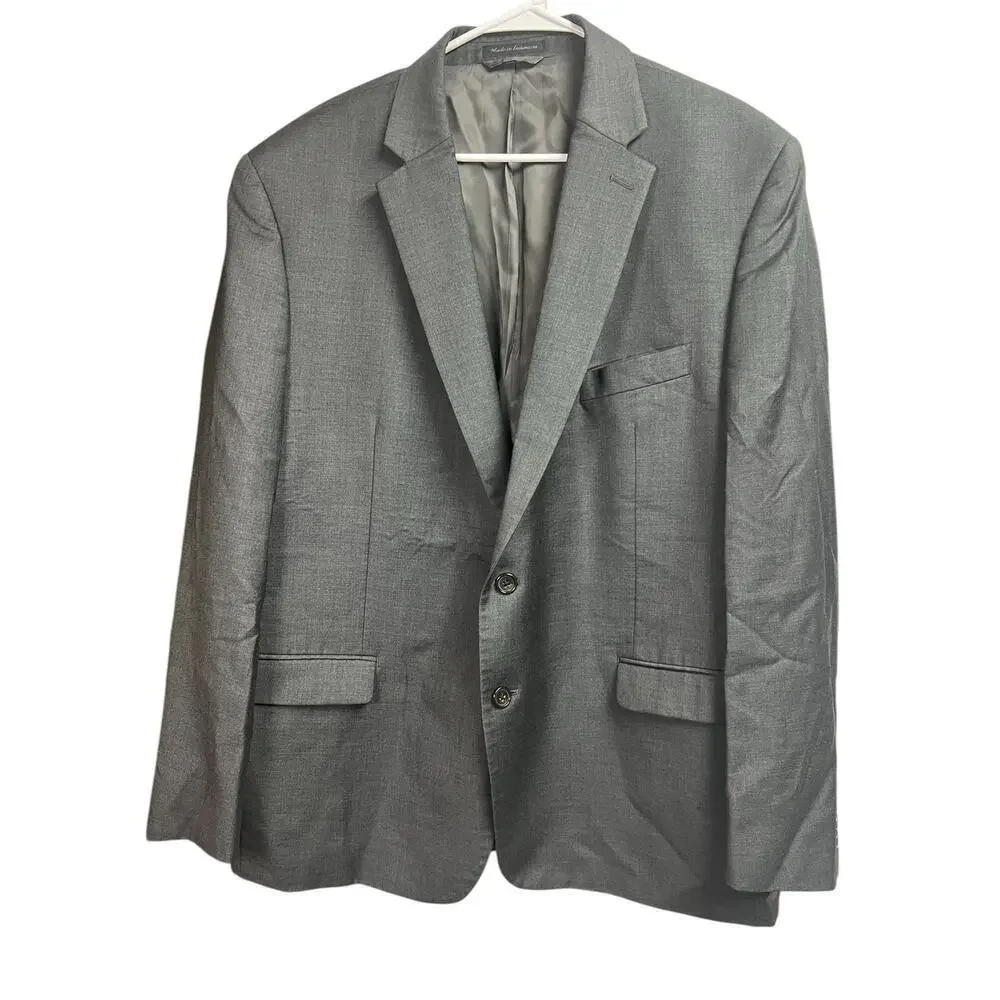 Lauren Ralph Lauren Men's Dark Gray Blazer Wool Natural Stretch 46R